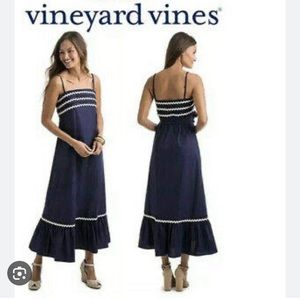 Vineyard Vines navy blue maxi dress size L